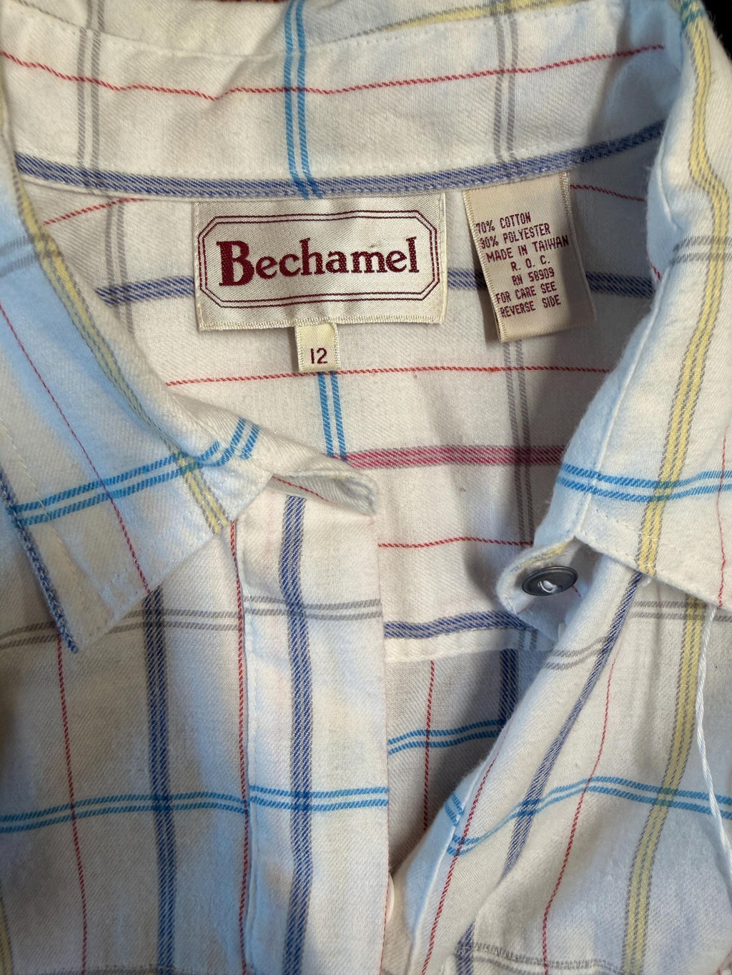Bechamel Plaid Button Front Shirt
