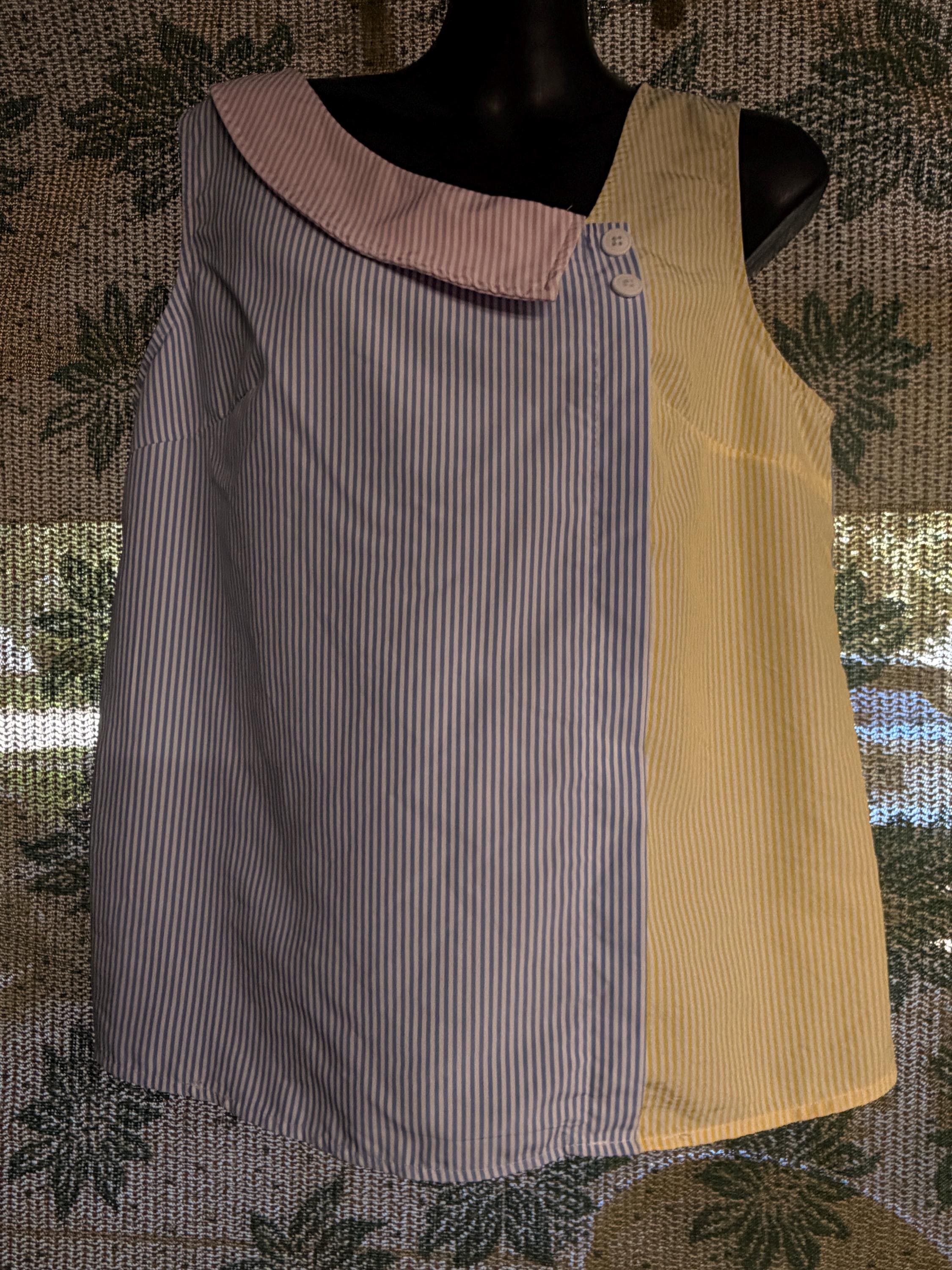 SHEIN Asymmetrical Striped Top