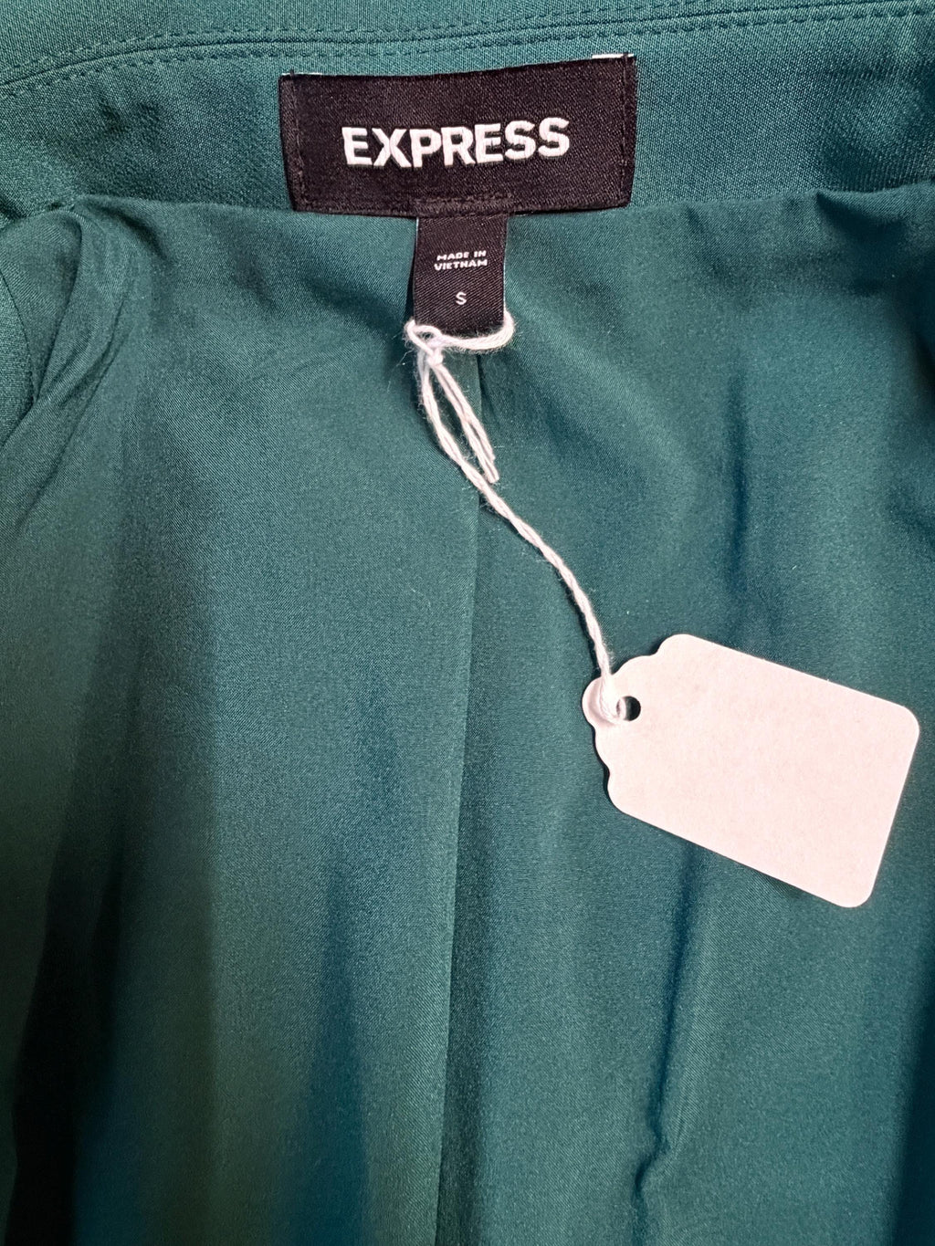 Express Emerald Green Blazer Size Small | Modern Career Jacket | Tailored One Button Blazer