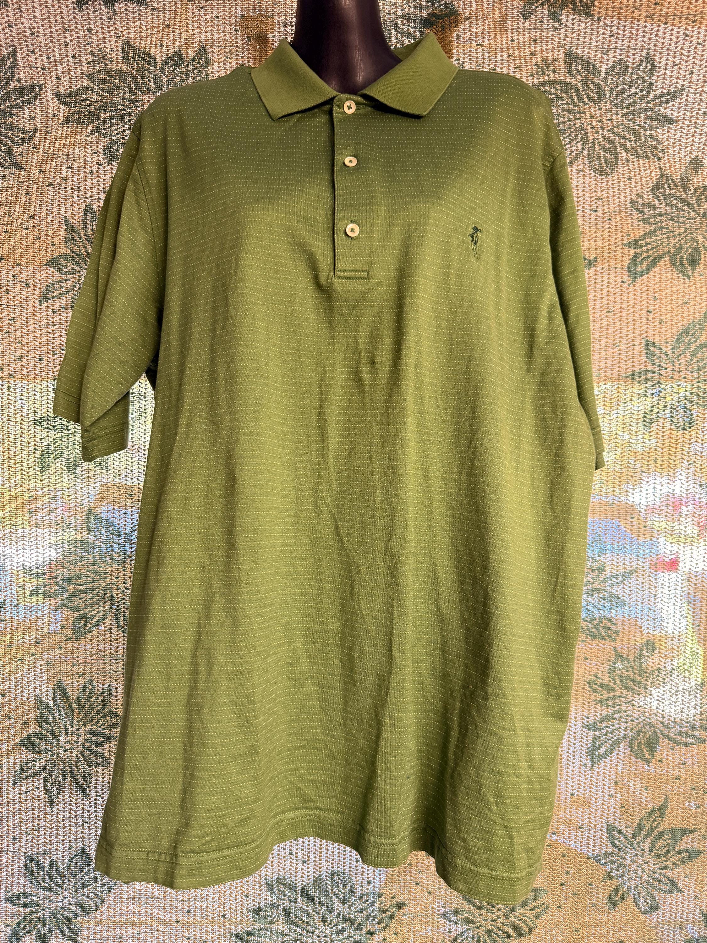 Fairway & Greene Green Micro Dot Golf Polo