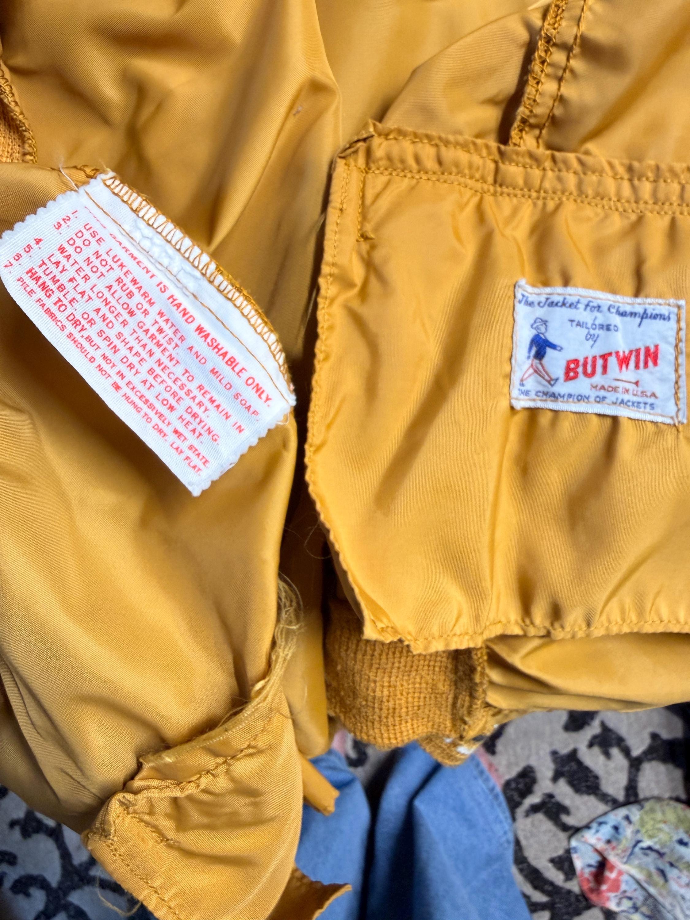 Vintage 1970s Butwin Goldenrod Nylon Jacket | Retro Sportswear Made in USA