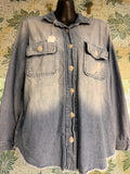 Democracy Denim Button Front Shirt Jacket