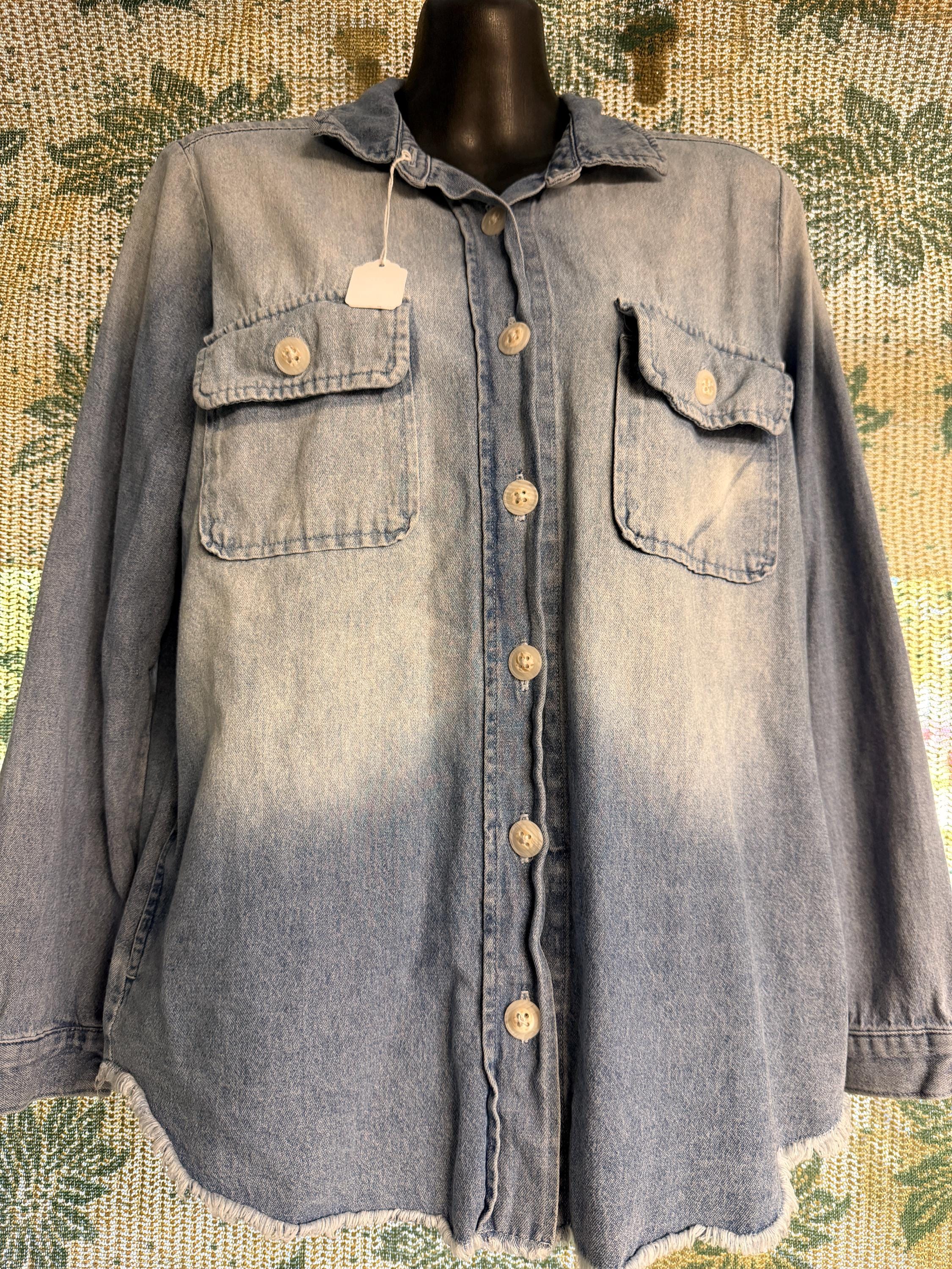 Democracy Denim Button Front Shirt Jacket