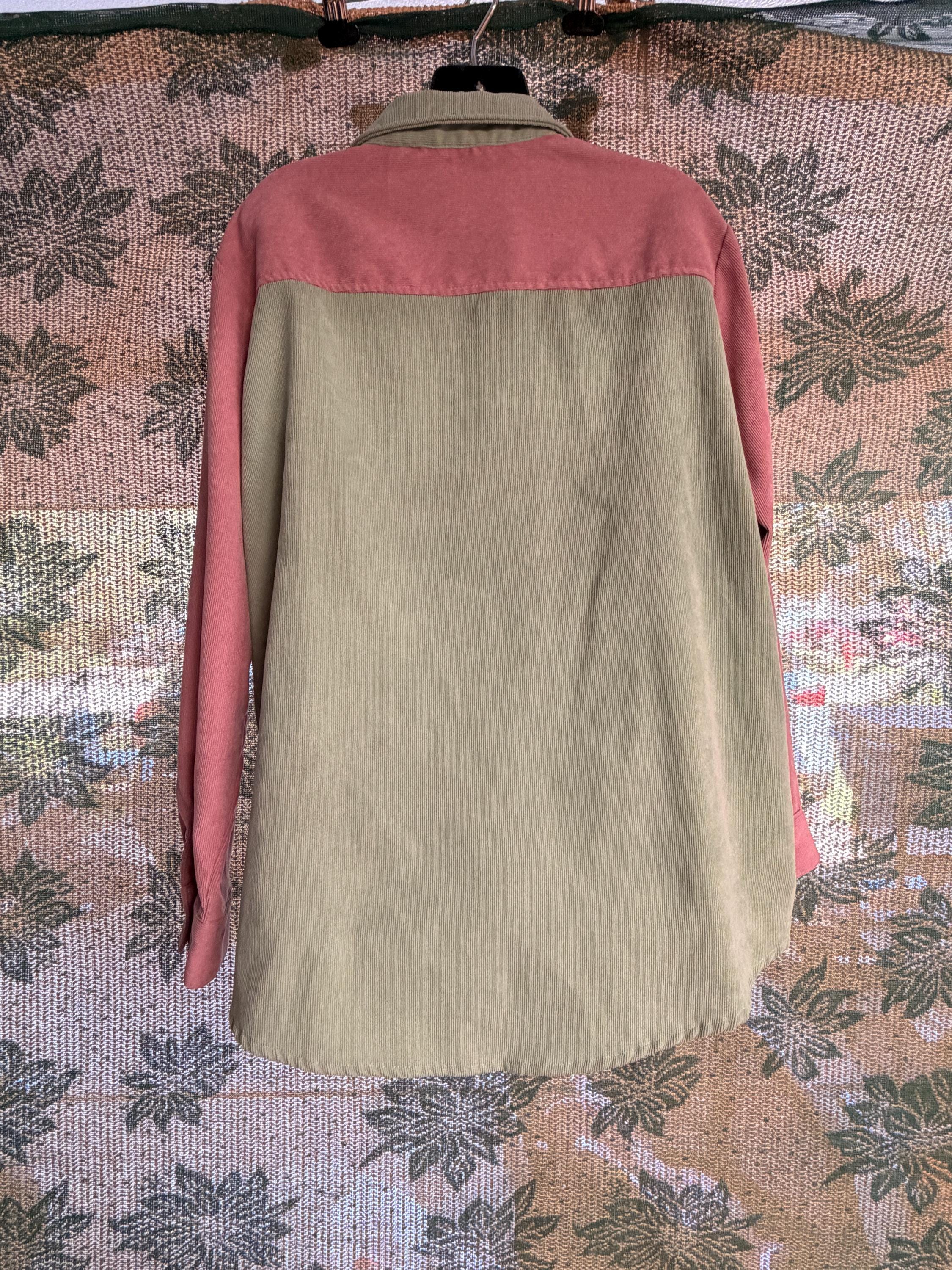 Shein Colorblock Corduroy Shacket