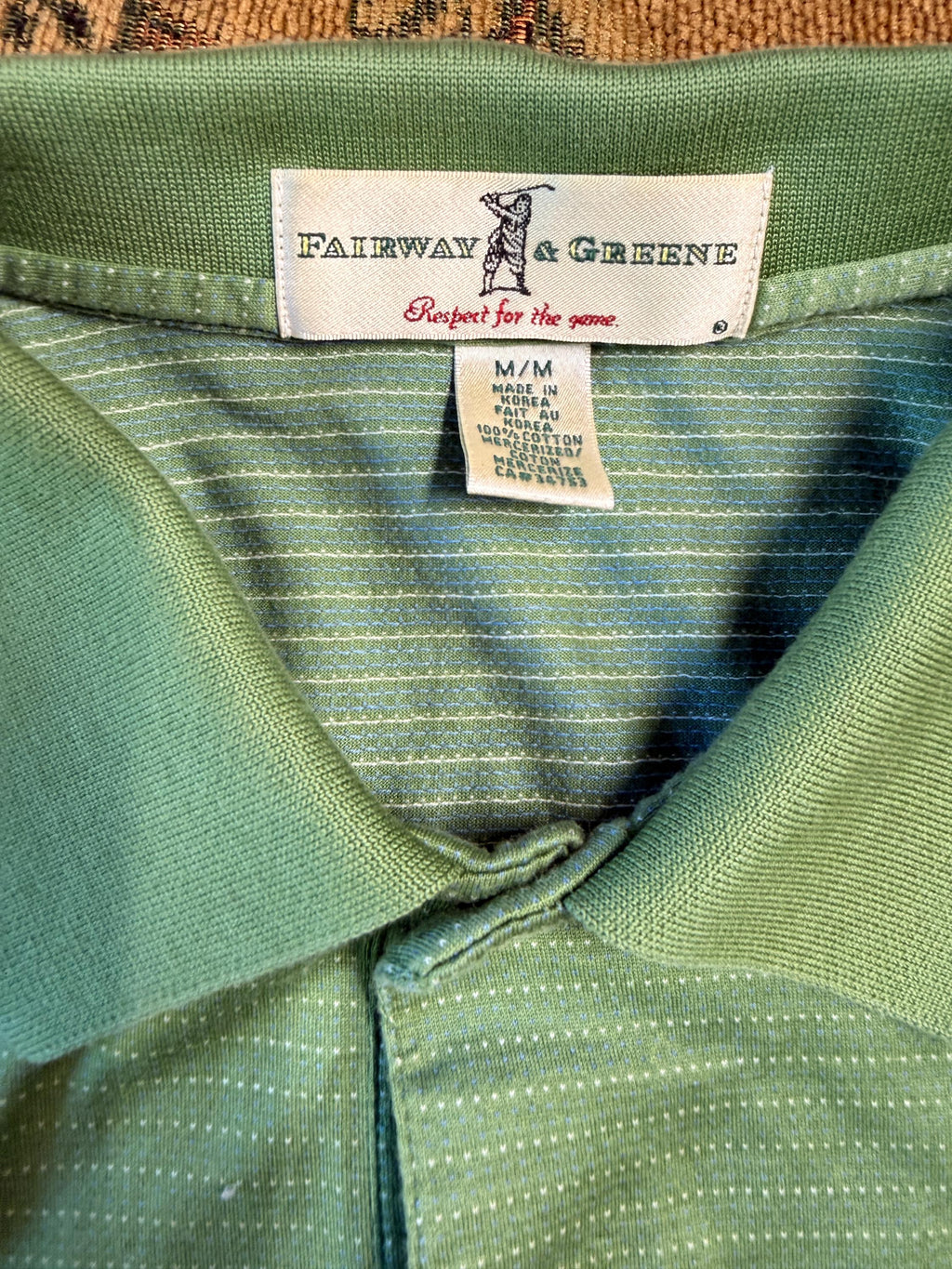 Fairway & Greene Green Micro Dot Golf Polo