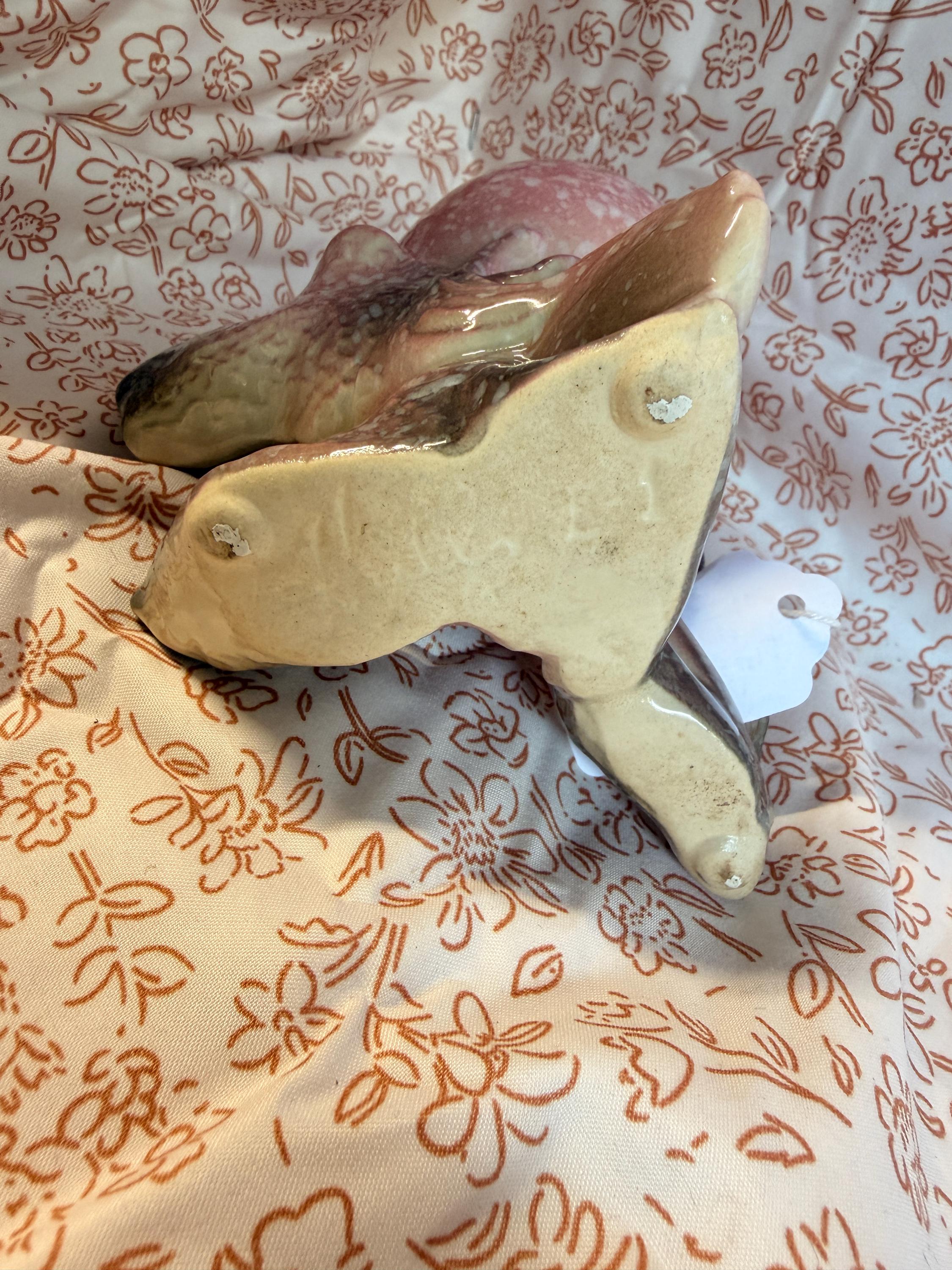 Vintage Hull Pottery Ebb Tide Double Planter Pink Spatter Glaze Art Pottery Mid Century Coastal Decor