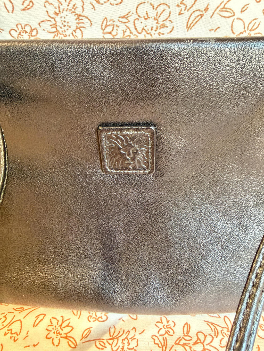 Vintage Anne Klein Black Crossbody Clutch Purse Minimalist Evening Bag
