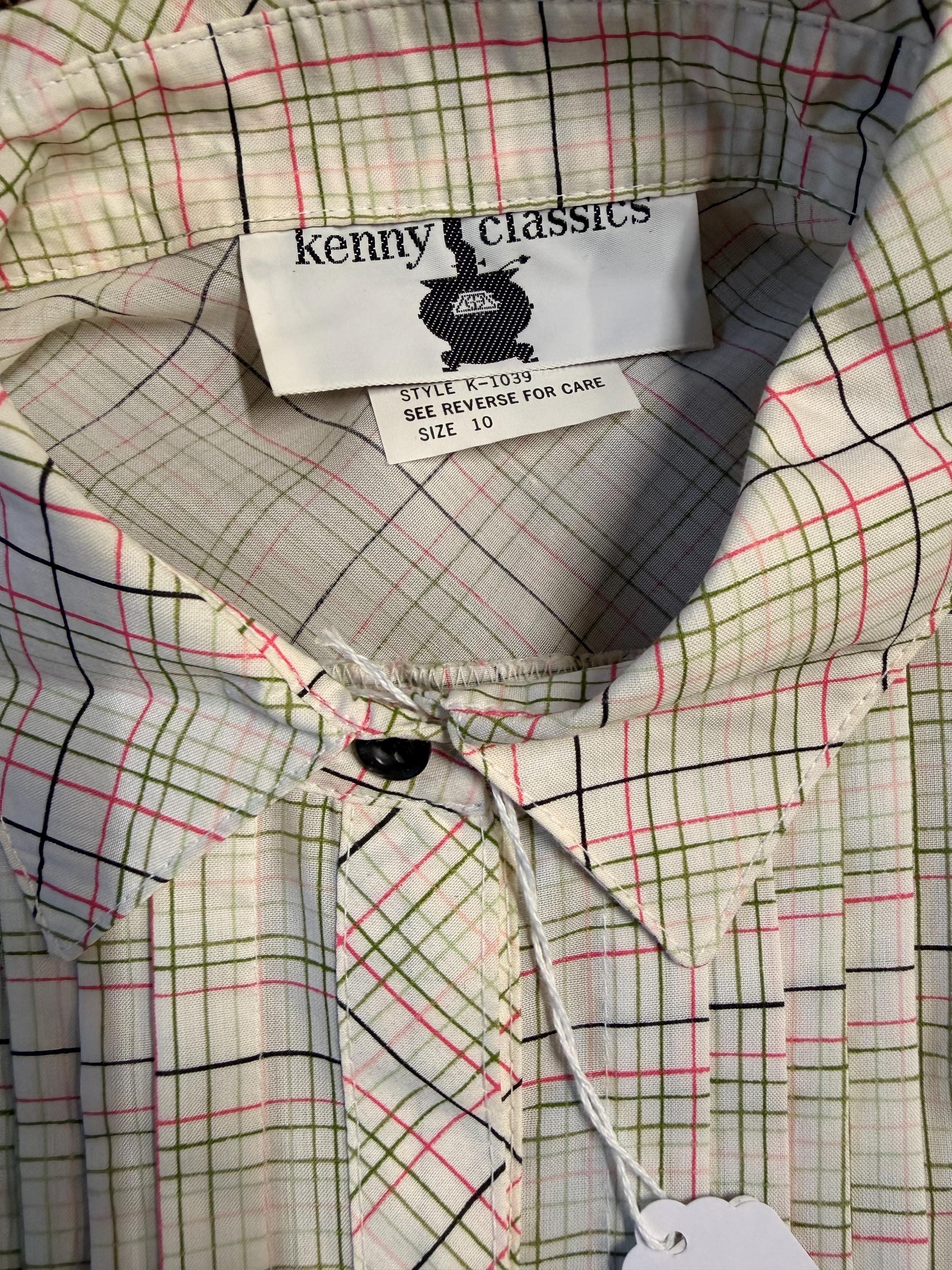 Vintage Kenny Classics Plaid Shirt Dress