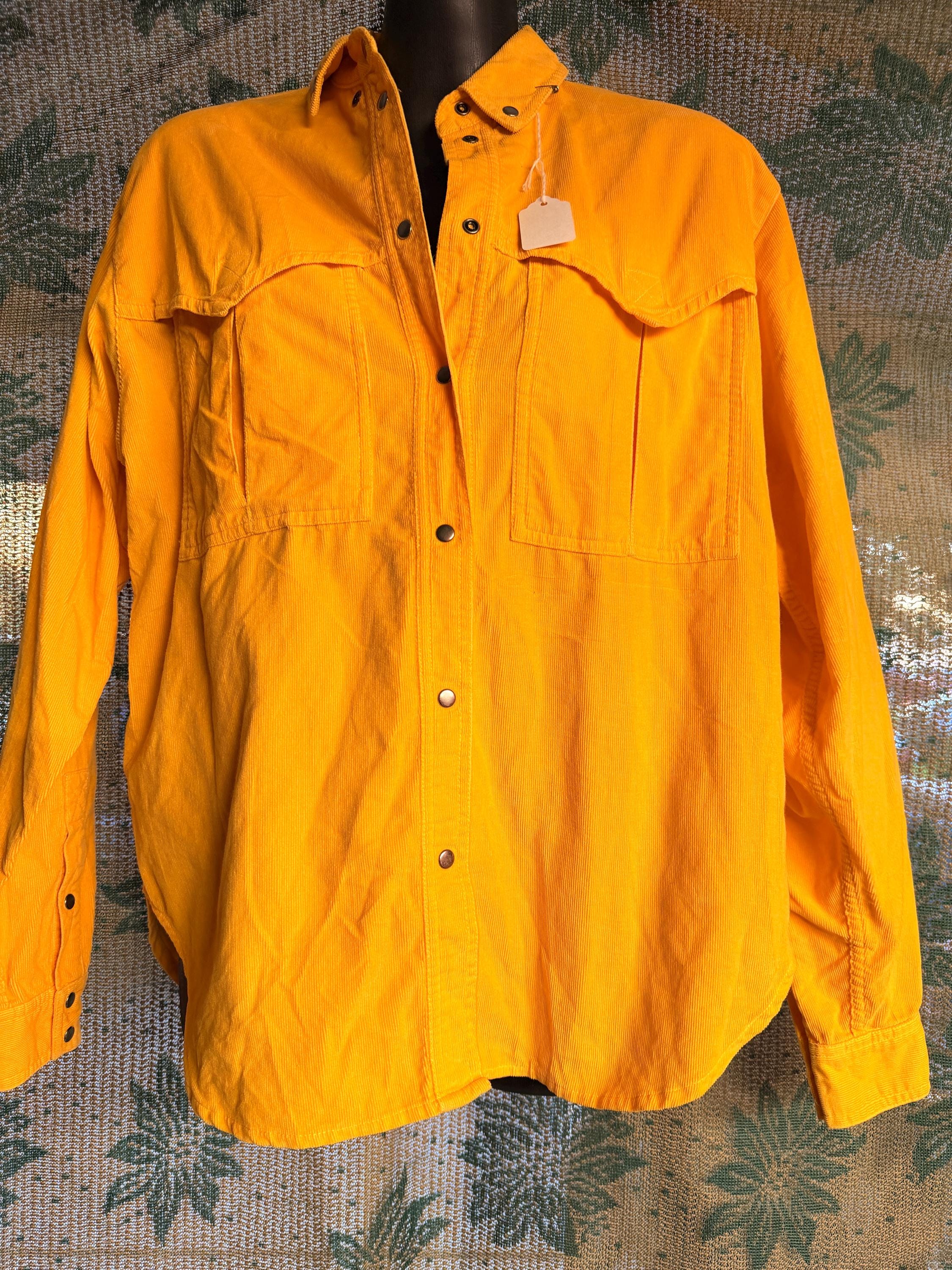 Liz Sport Yellow Corduroy Overshirt (Size S)