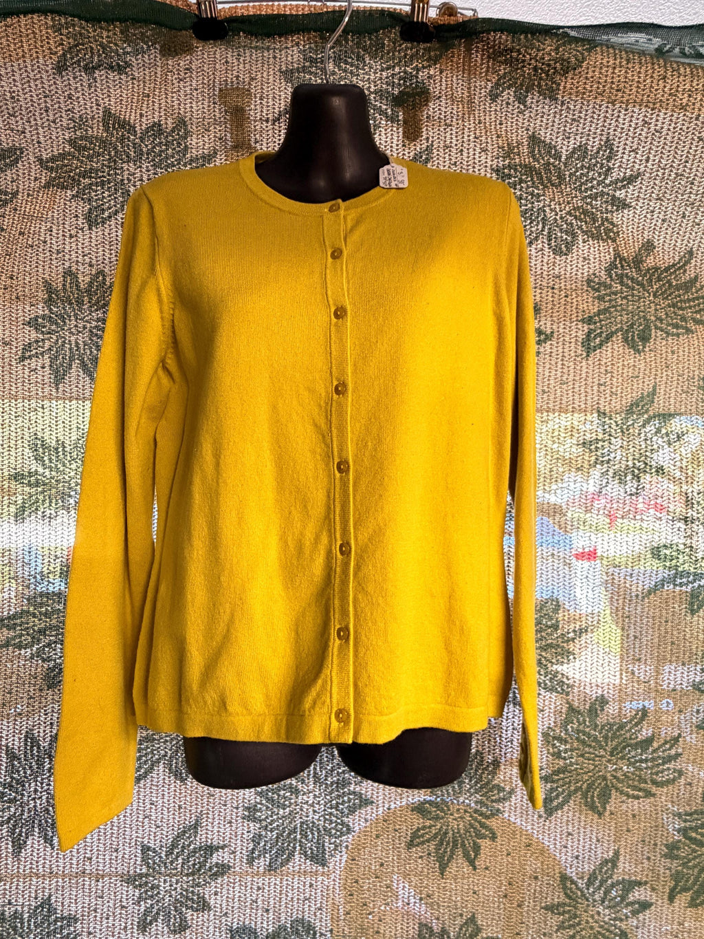 Jilanova Cashmere Blend Mustard Cardigan