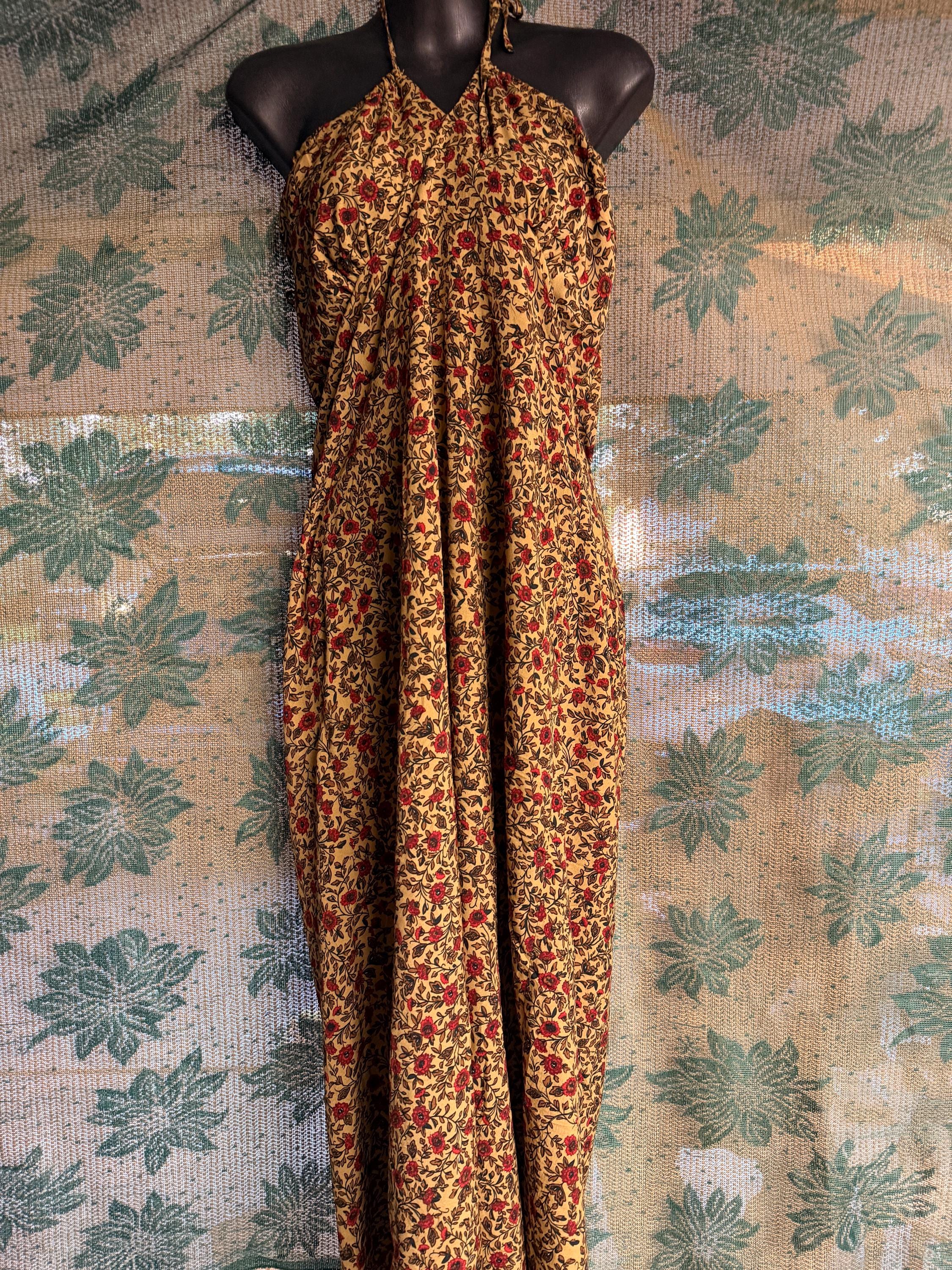 Floral Halter Maxi Dress