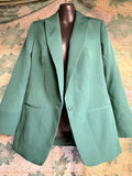 Express Emerald Green Blazer Size Small | Modern Career Jacket | Tailored One Button Blazer
