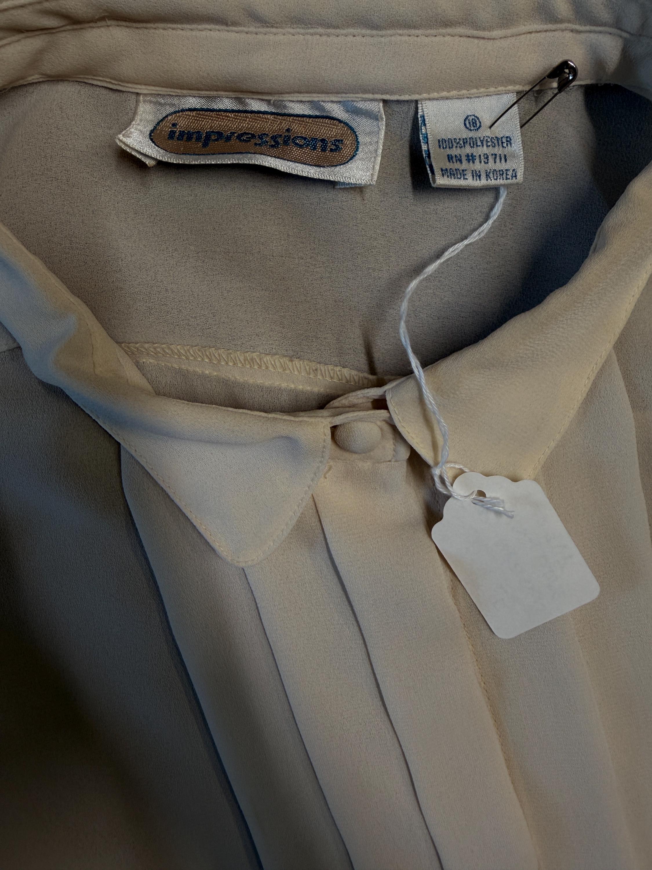 Impressions Cream Secretary Blouse