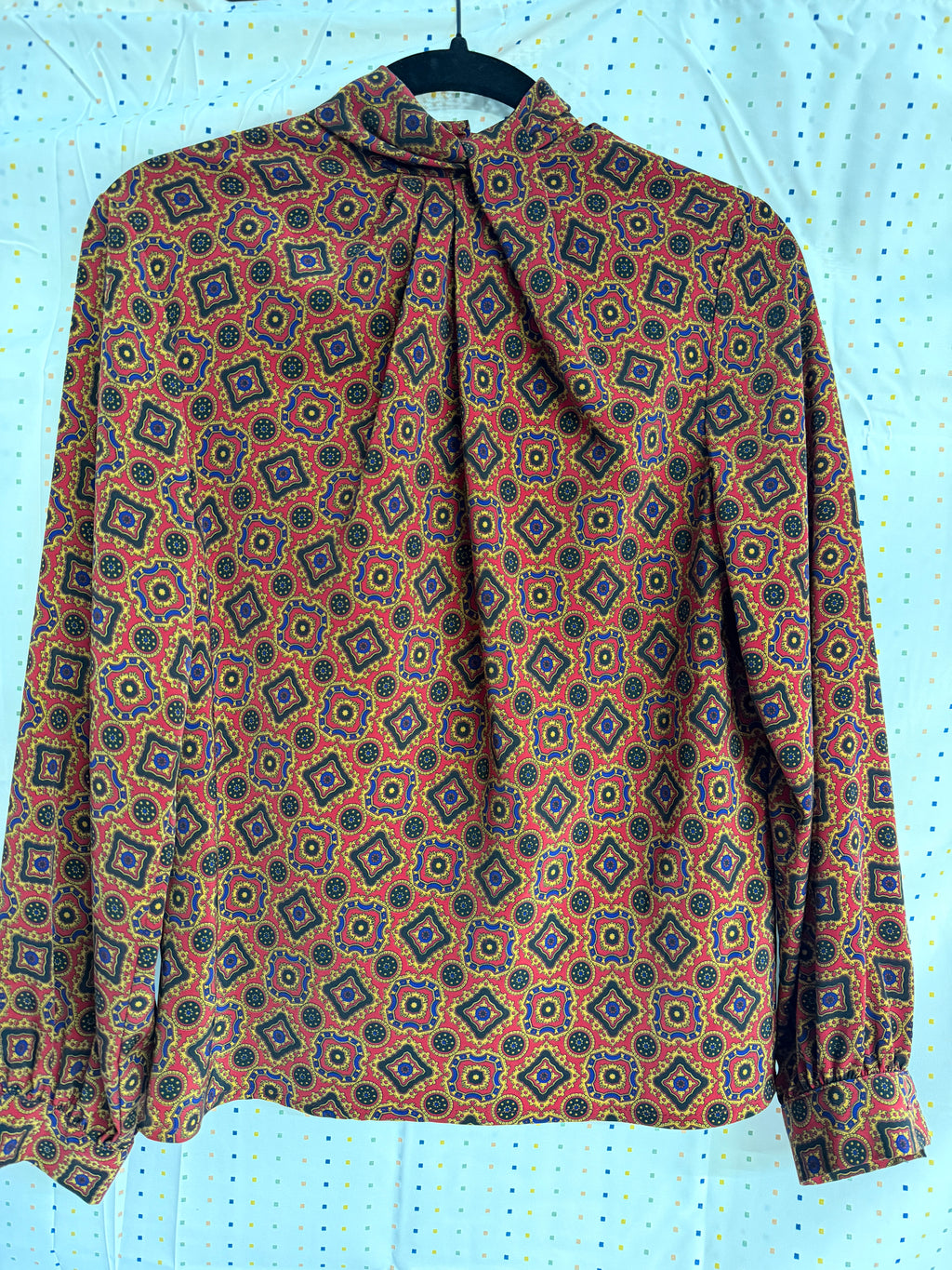 Anna Kristel Petite Tie-Neck Blouse (Size 6)