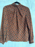 Anna Kristel Petite Tie-Neck Blouse (Size 6)