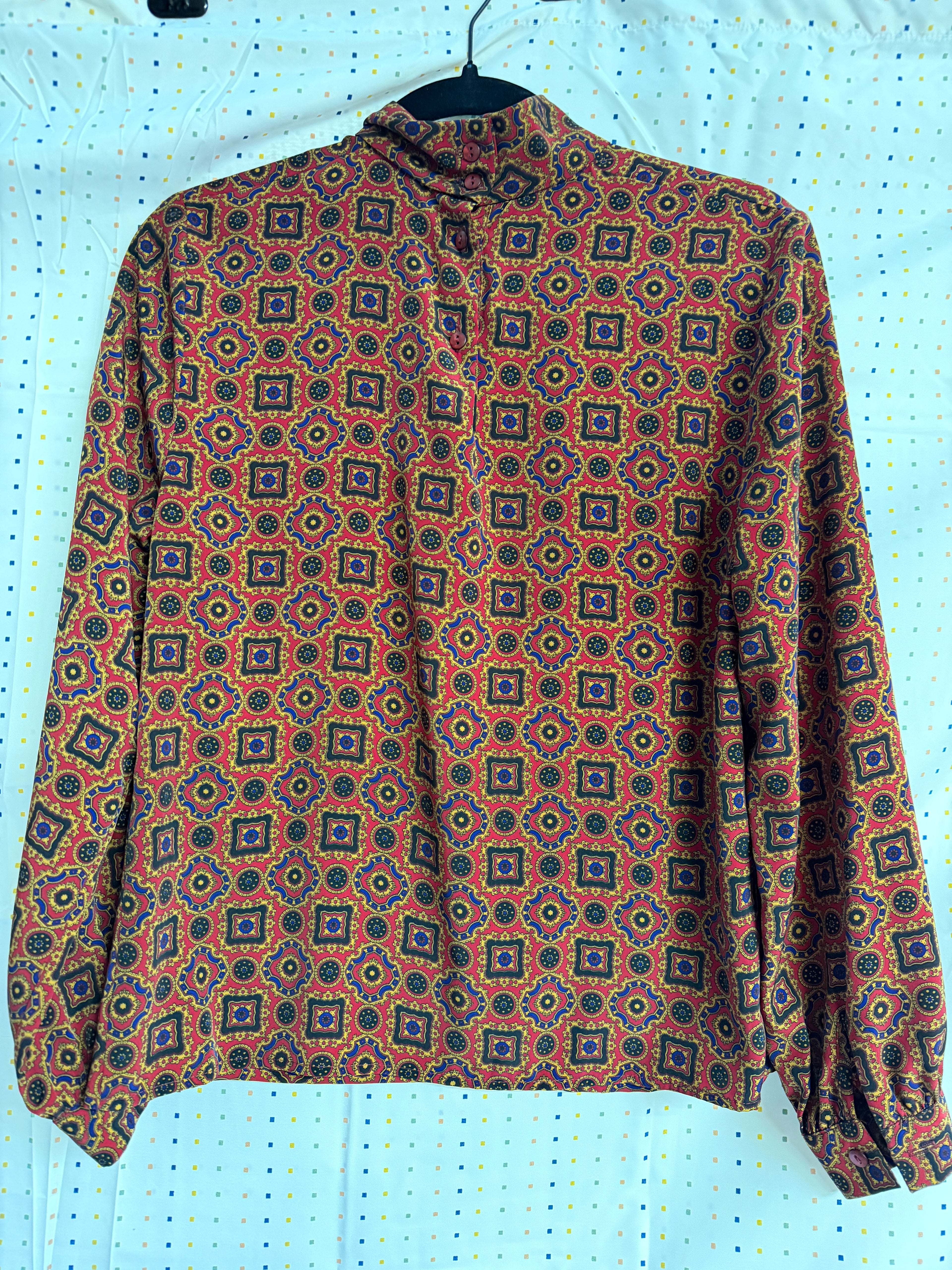 Anna Kristel Petite Tie-Neck Blouse (Size 6)