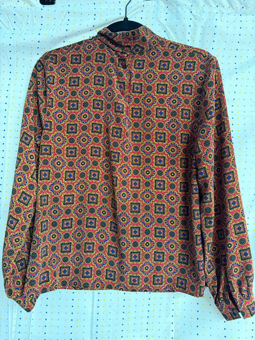 Anna Kristel Petite Tie-Neck Blouse (Size 6)