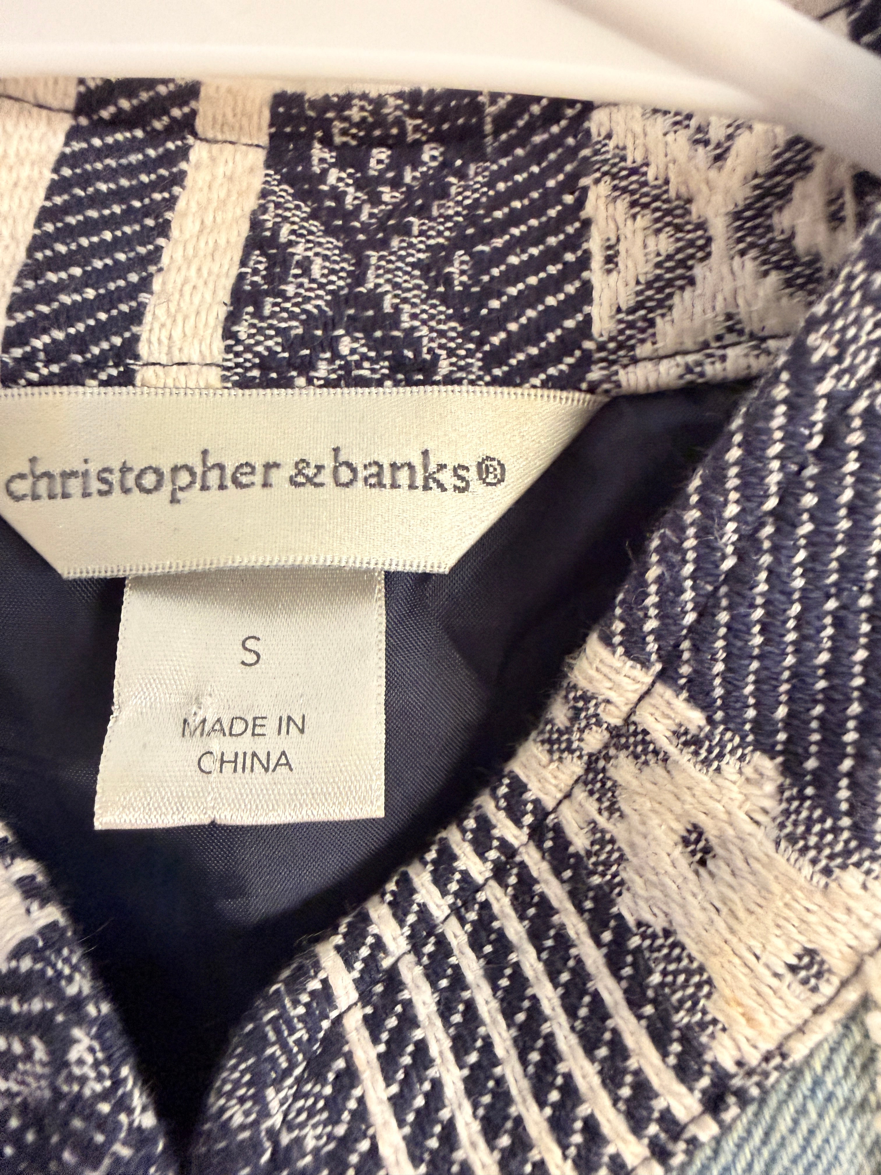Christopher & Banks Southwestern Stripe Vest (Size Small)