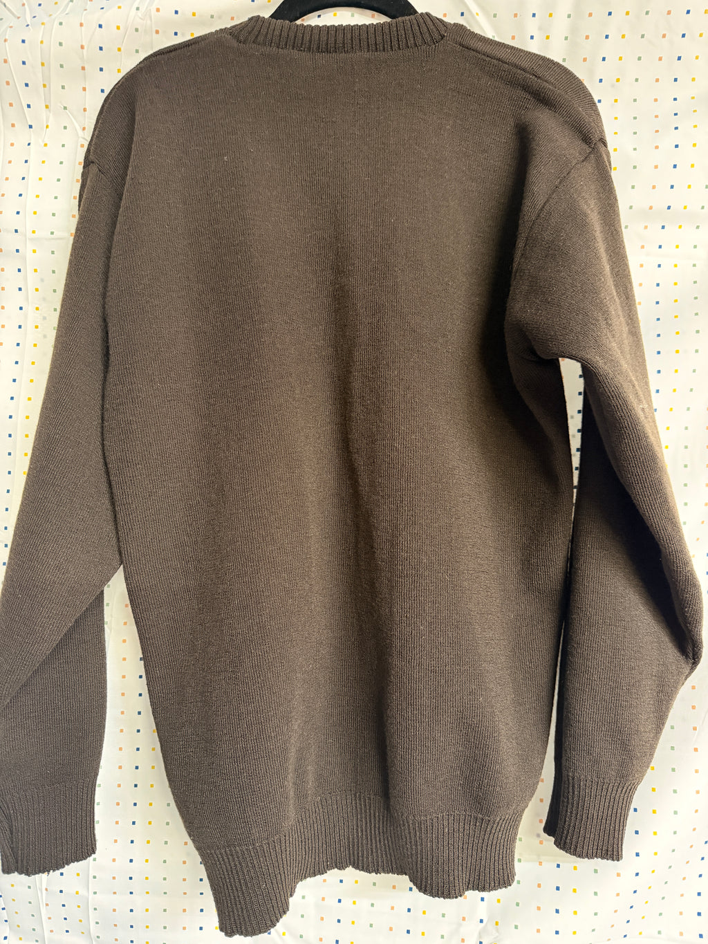 Vintage Raymond Knitwear Brown Cotton Sweater Mens XL Minimalist Crewneck Pullover 1990s Classic Knit
