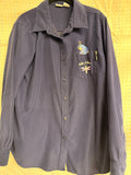 Vintage Disney Eeyore Embroidered Button Front Shirt XL Winnie the Pooh Hello Friend