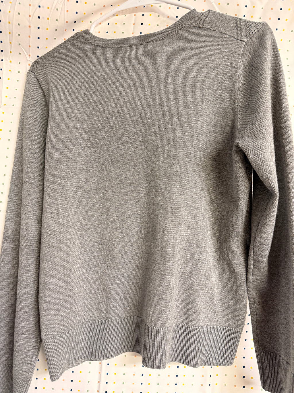 Tenney Rose Gray Diamond Knit Cardigan Sweater Women’s Medium Petite