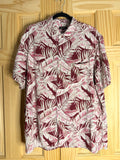 Tasso Elba Tropical Leaf Print Shirt Silk Rayon Camp Shirt Mens XXL Hawaiian