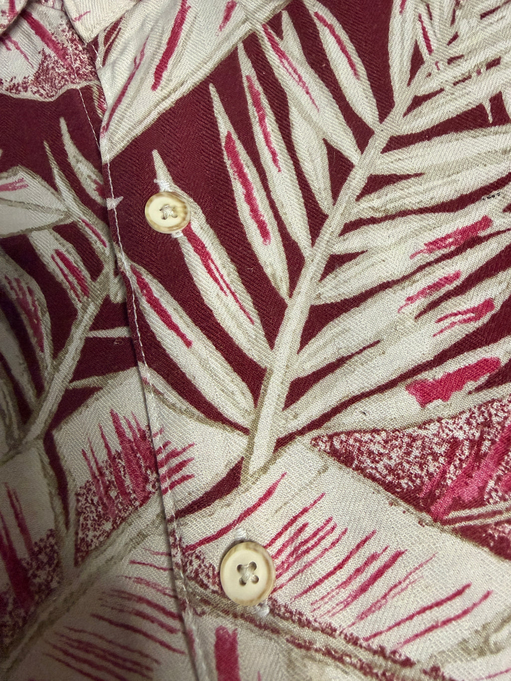 Tasso Elba Tropical Leaf Print Shirt Silk Rayon Camp Shirt Mens XXL Hawaiian