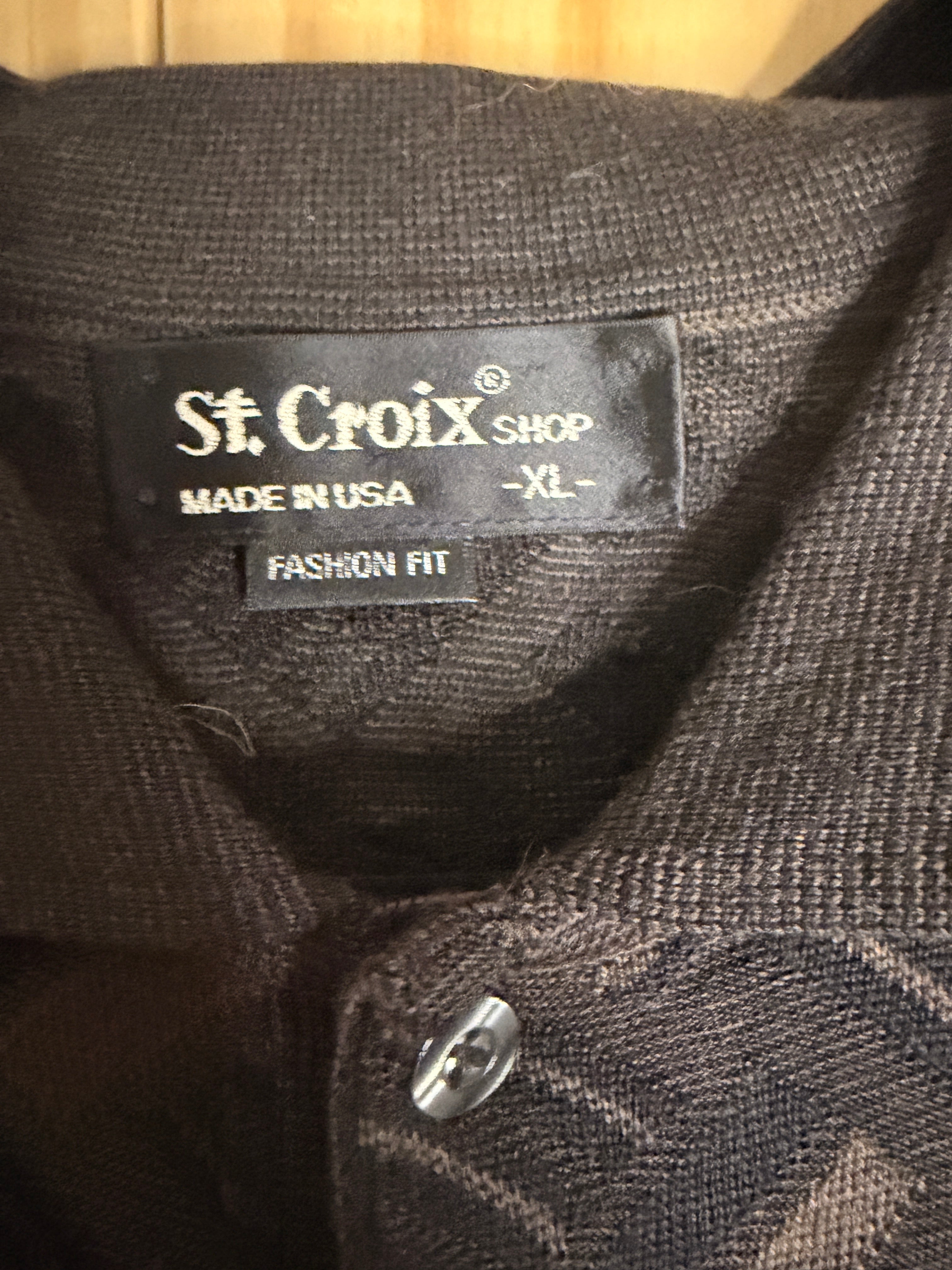 St. Croix Shop USA Knit Long Sleeve Polo