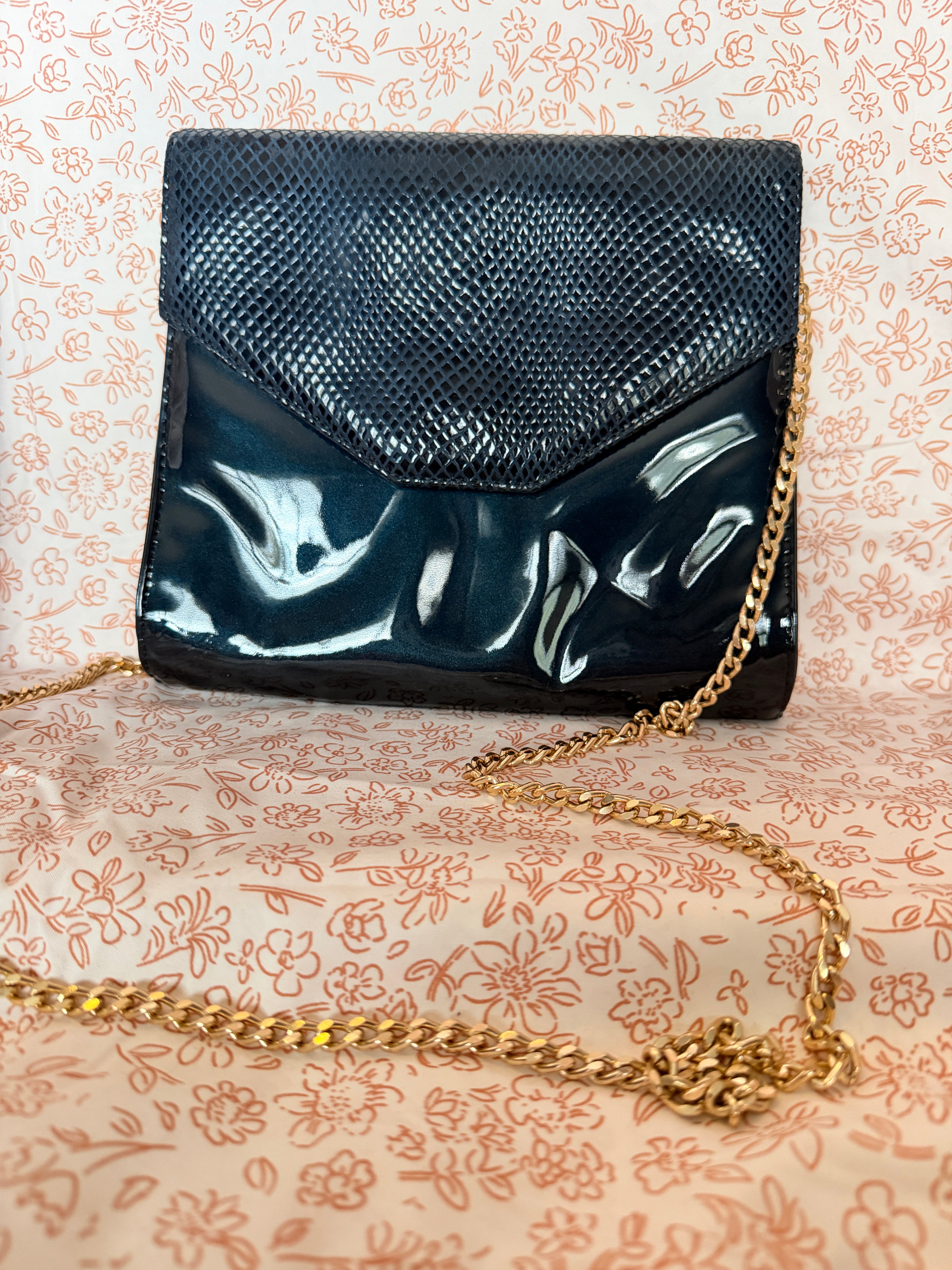 Timothy Hitsman Navy Patent Chain Clutch