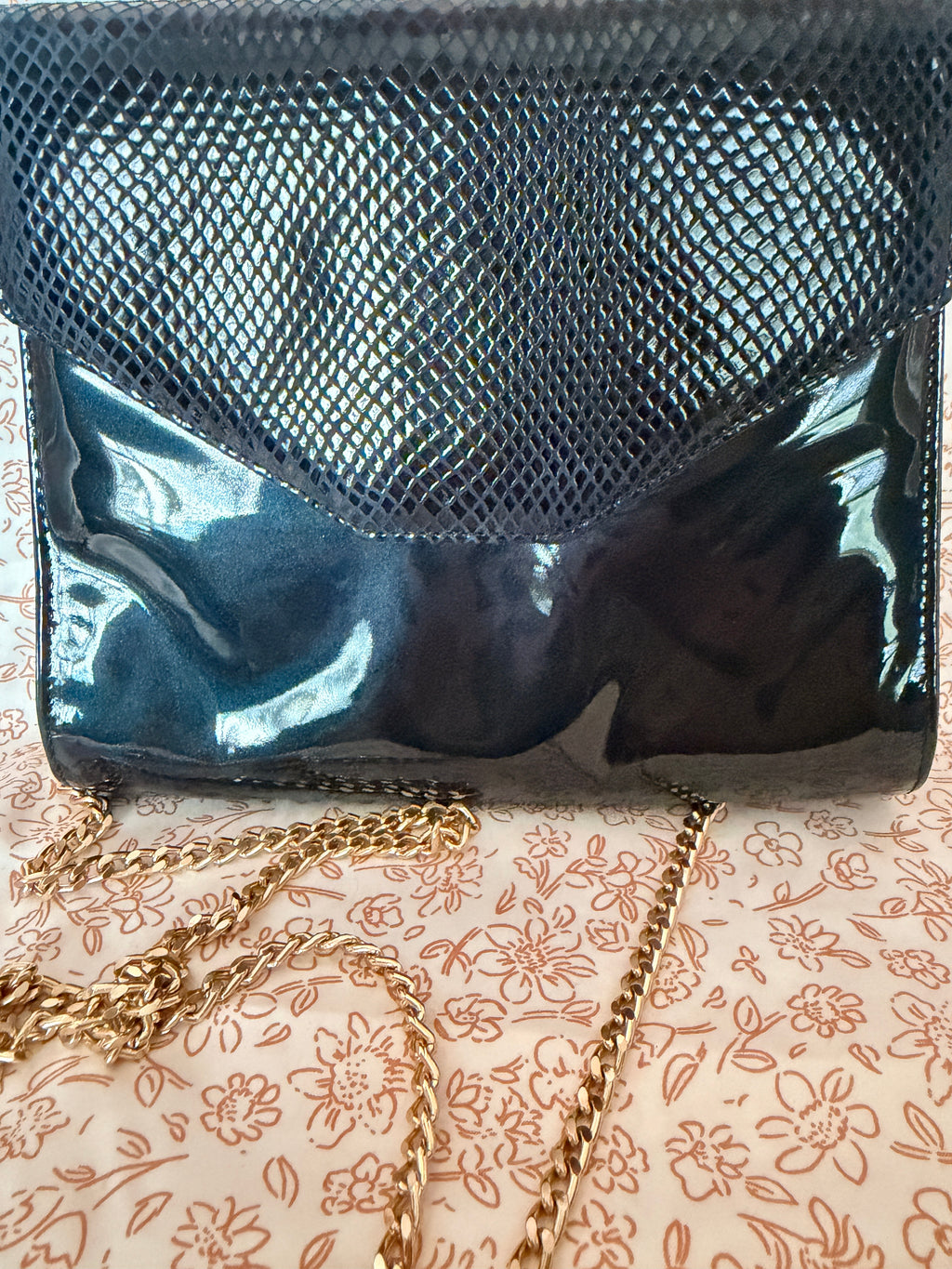 Timothy Hitsman Navy Patent Chain Clutch