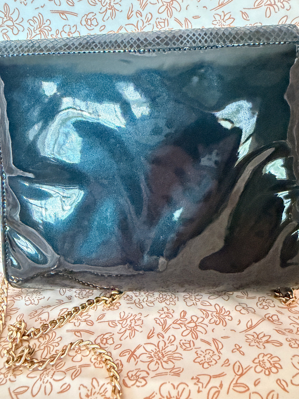 Timothy Hitsman Navy Patent Chain Clutch