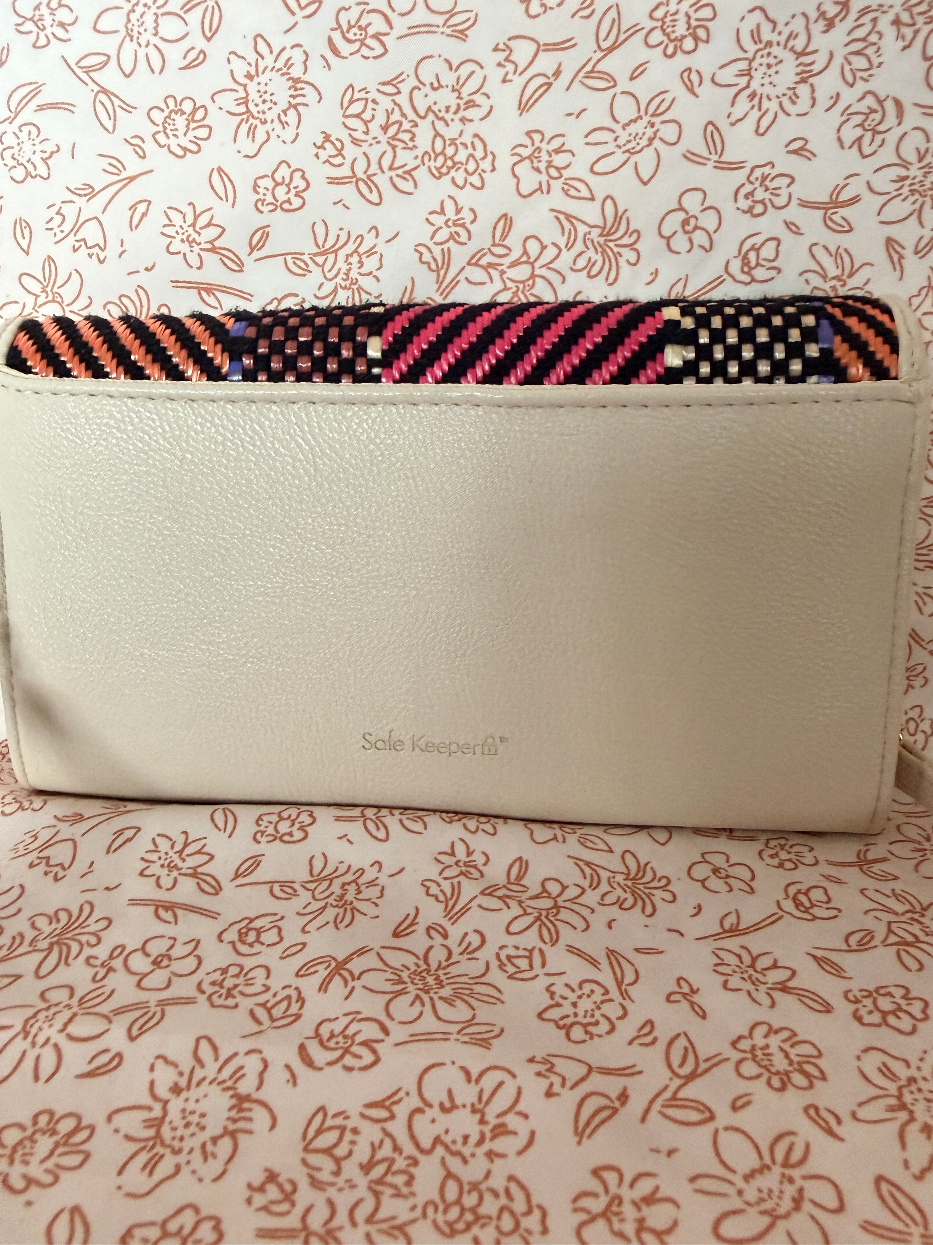 Safe Keeper Woven Crossbody Wallet Clutch