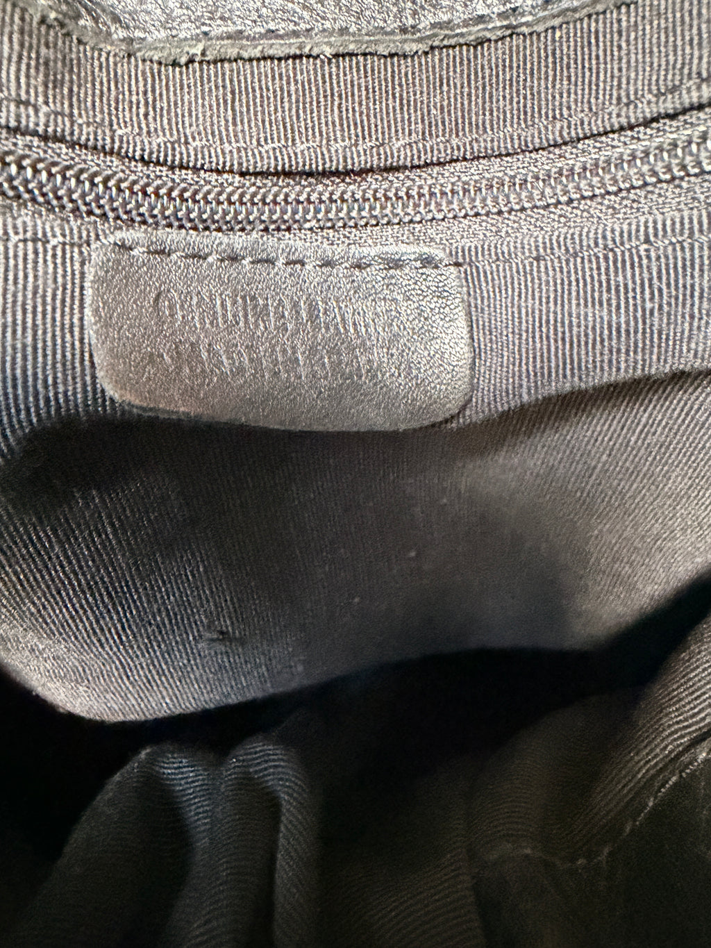 Black Pebbled Leather Drawstring Satchel