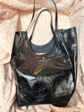 HOBO Black Patent Leather Tote