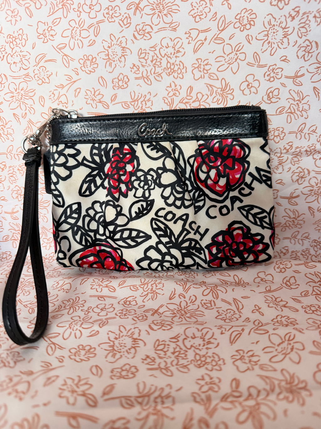 Coach Floral Wristlet