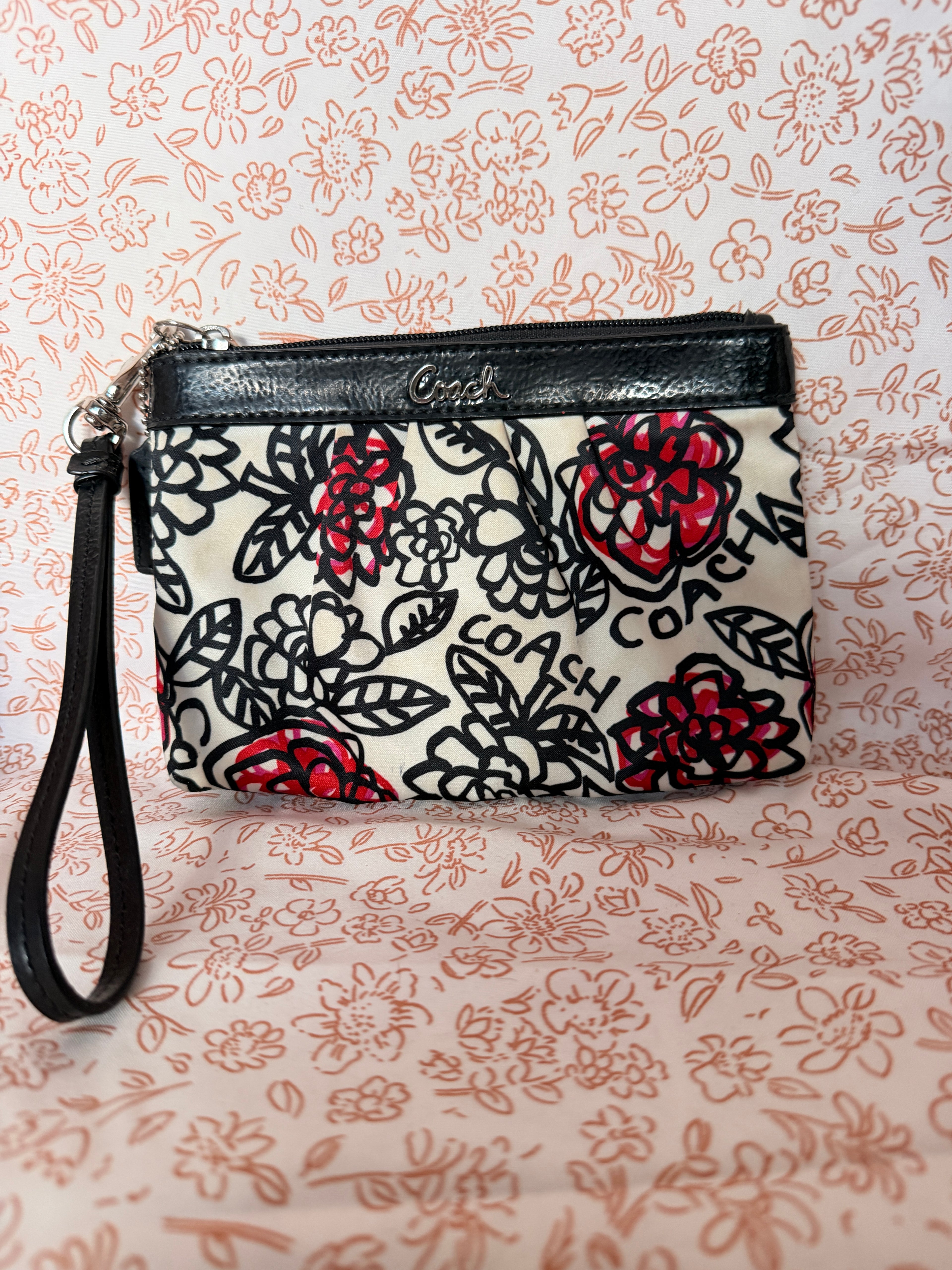 Coach Floral Wristlet
