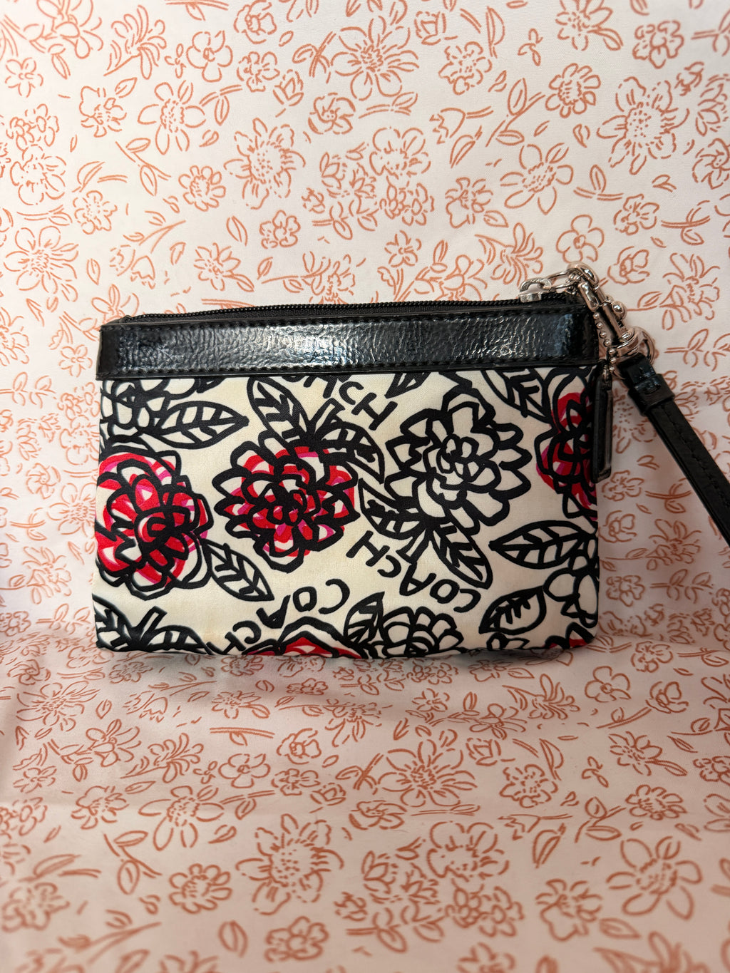 Coach Floral Wristlet