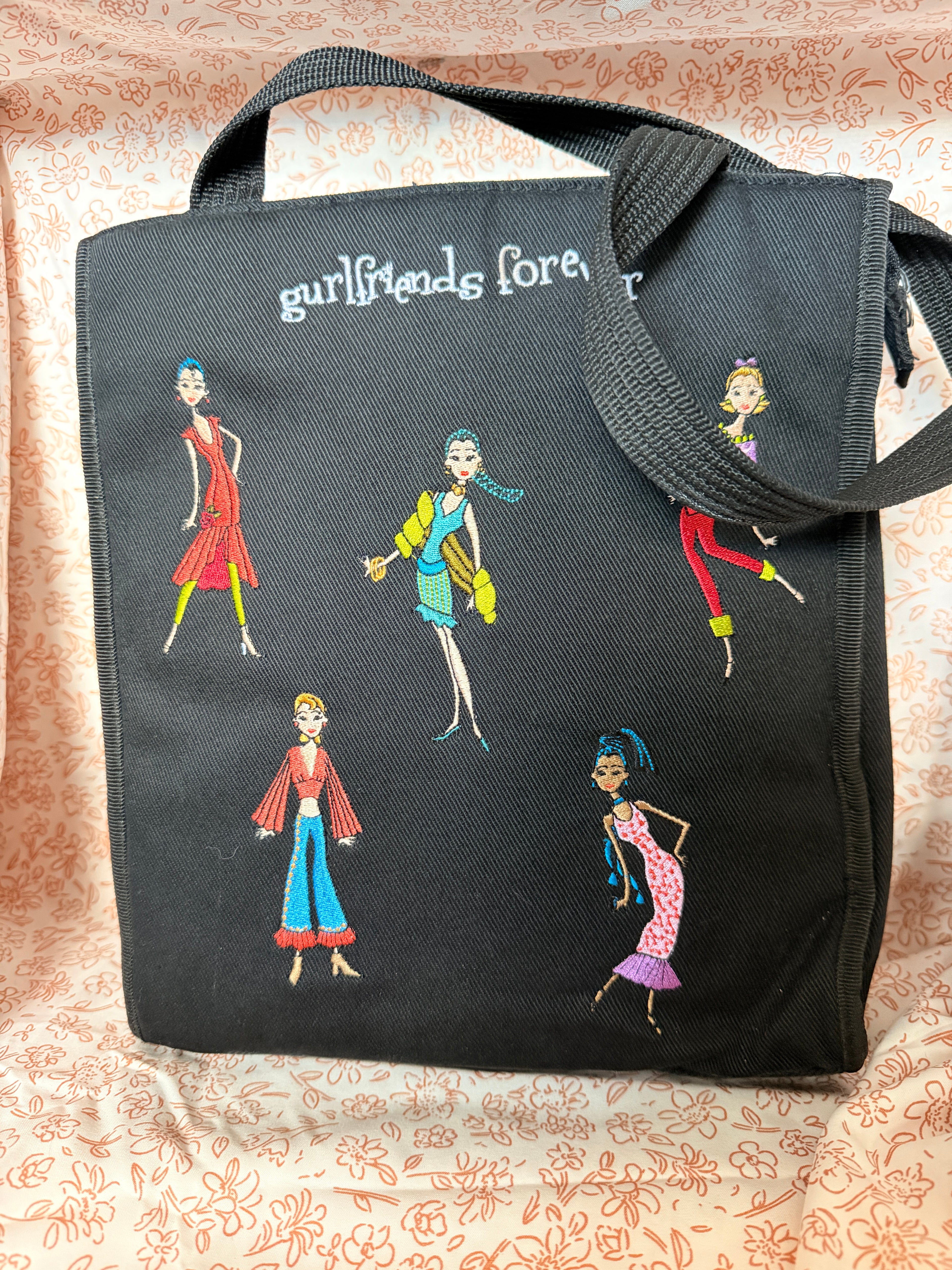 Gurlfriends Forever Embroidered Tote Bag