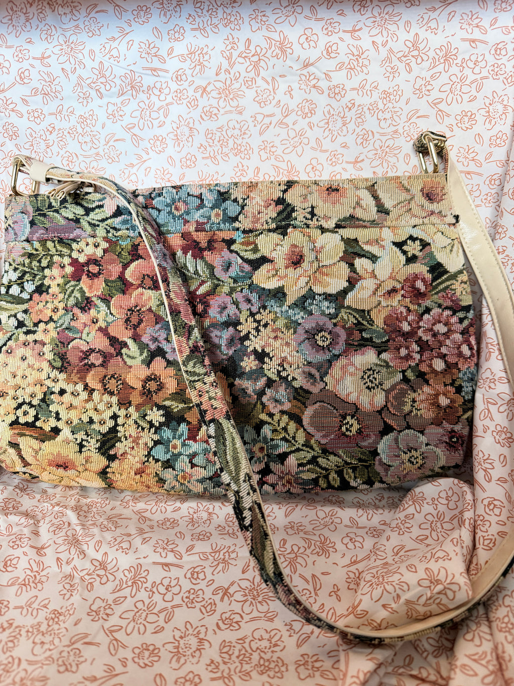 Floral Tapestry Shoulder Bag