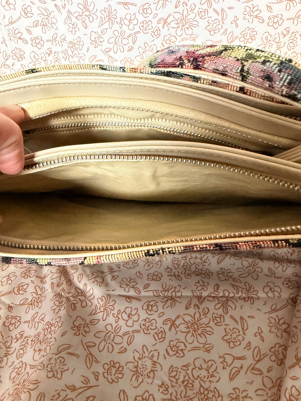 Floral Tapestry Shoulder Bag