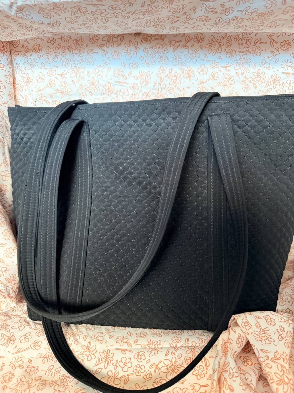 Vera Bradley Black Quilted Tote Bag