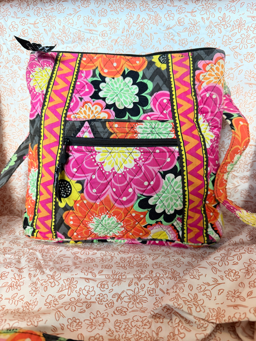 Vera Bradley Paisley Shoulder Bag Quilted Floral Handbag