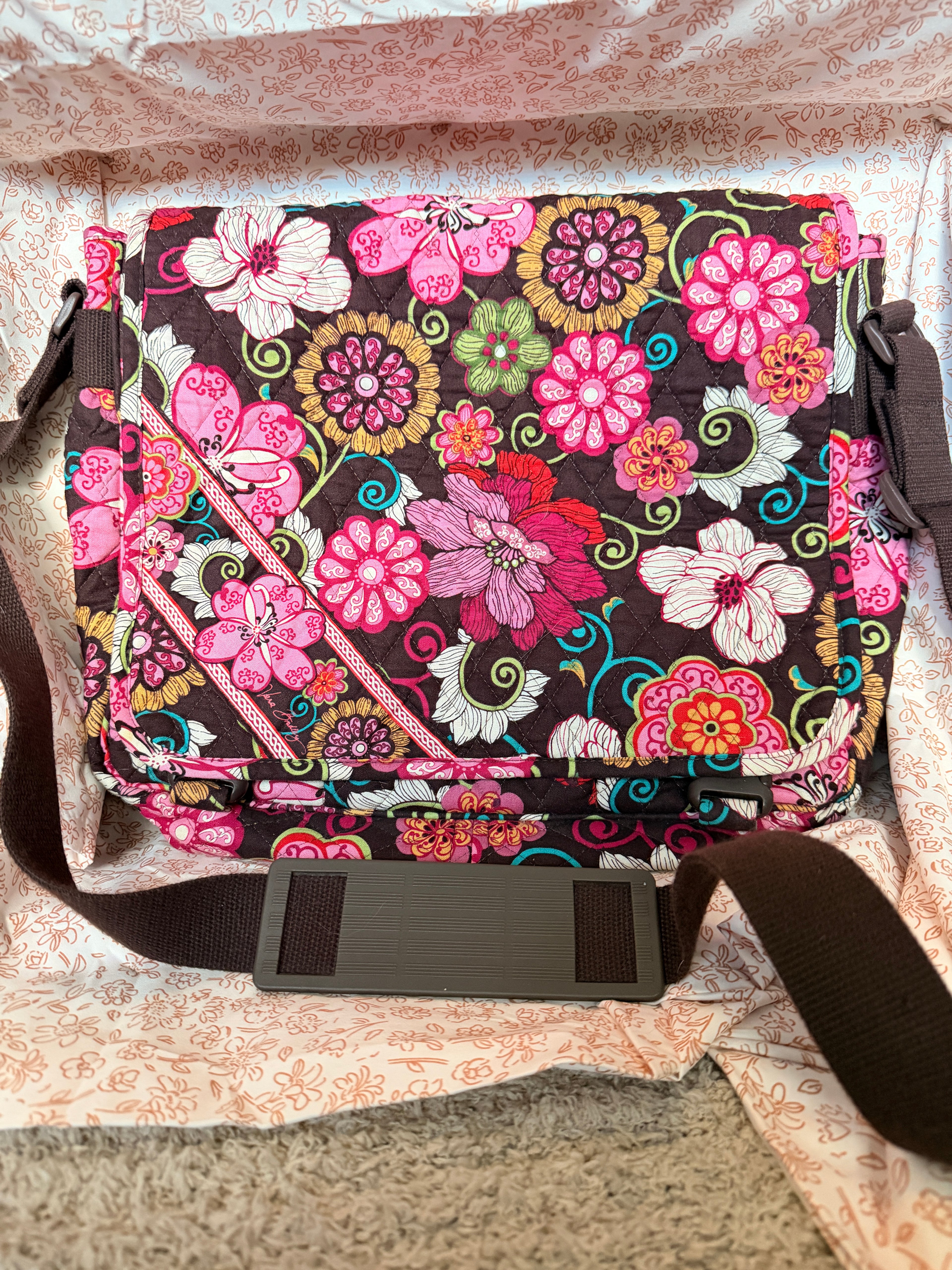 Vera Bradley Floral Messenger Bag