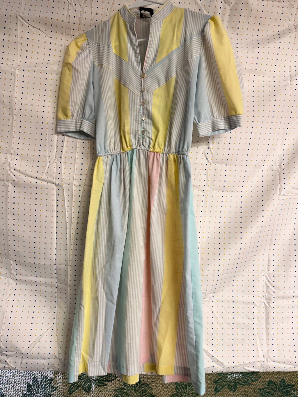 Stuart Alan Petites Pastel Stripe Dress (Size 6)