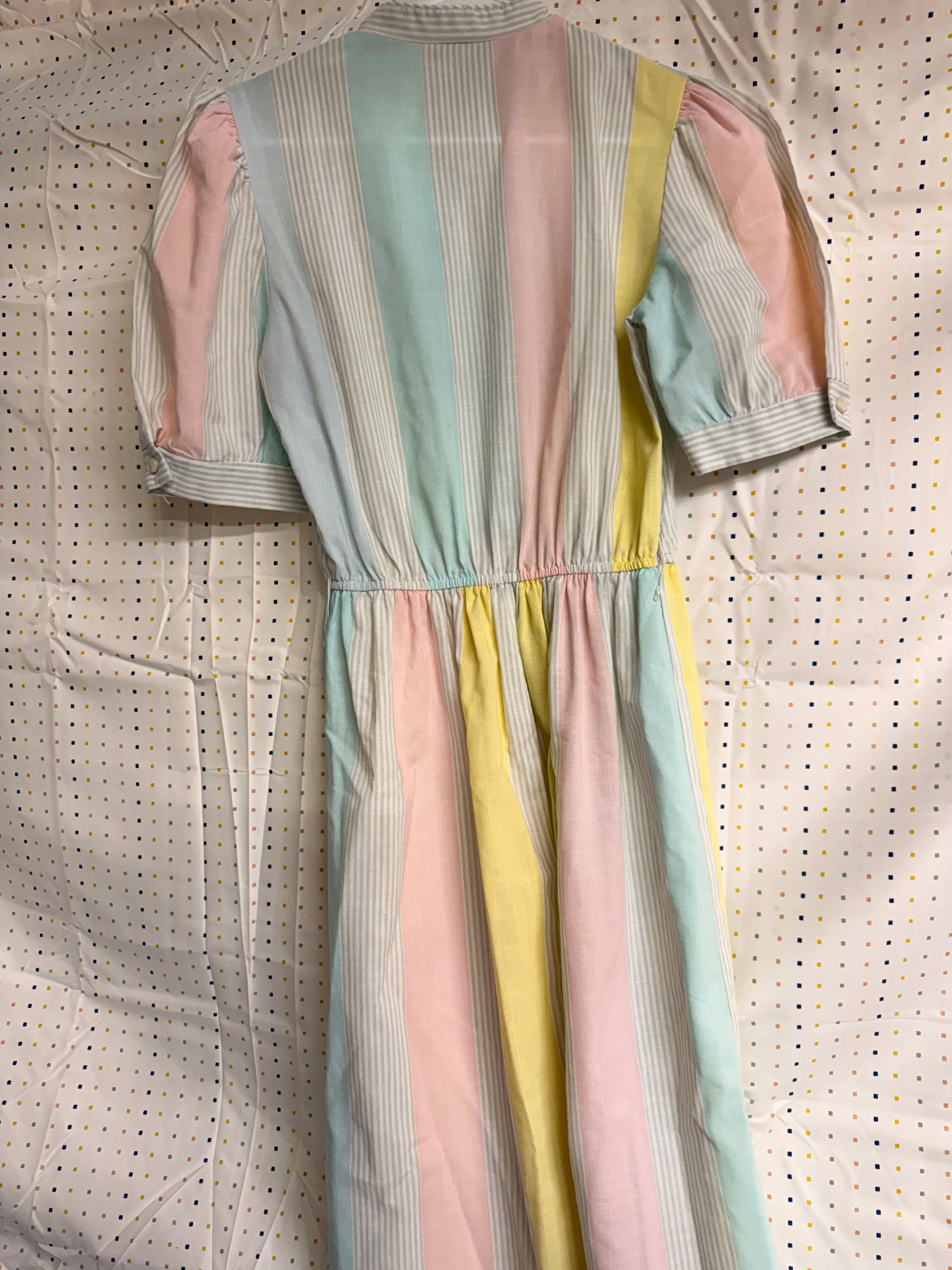Stuart Alan Petites Pastel Stripe Dress (Size 6)