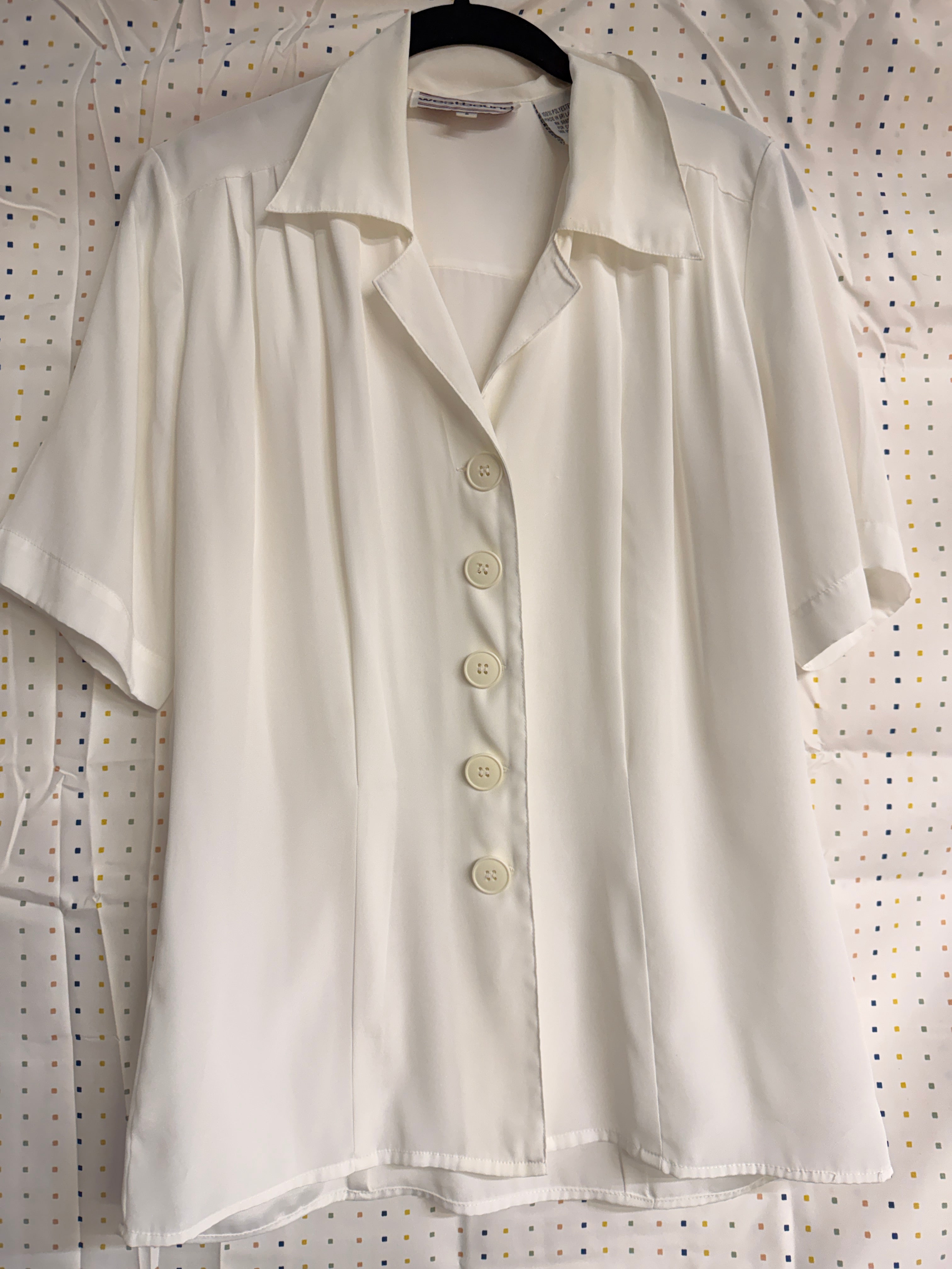 Westbound Button Front Blouse (Size 6)