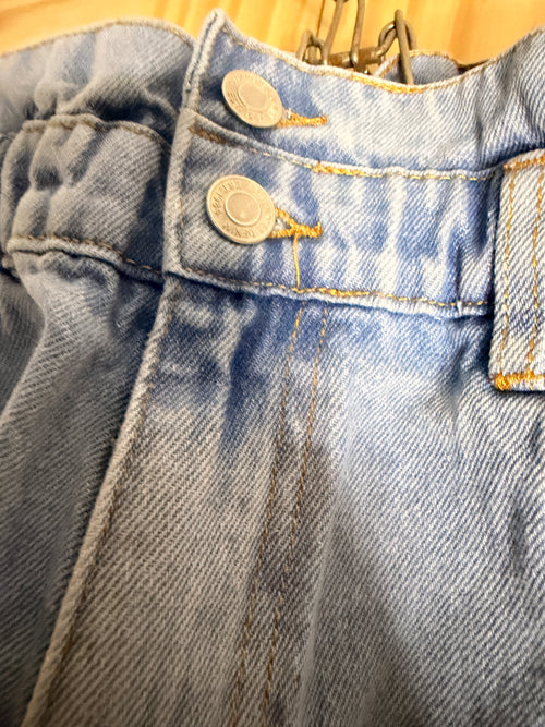 Bluenotes High Rise Mom Jeans Women's Light Wash Paperbag Waist Denim Jeans