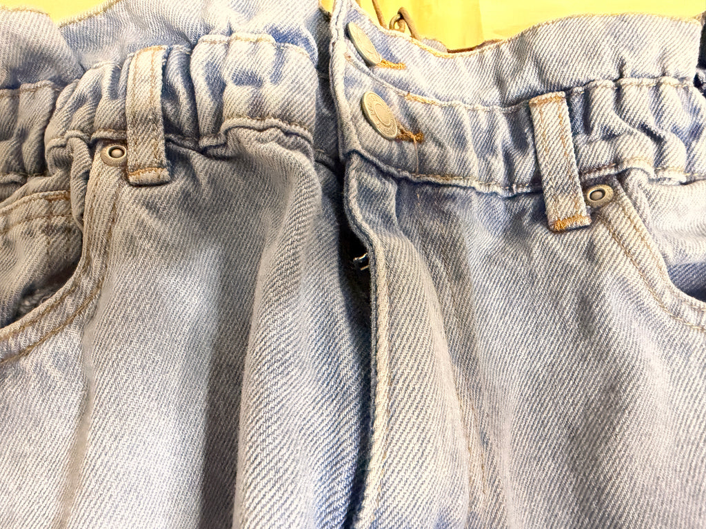 Bluenotes High Rise Mom Jeans Women's Light Wash Paperbag Waist Denim Jeans