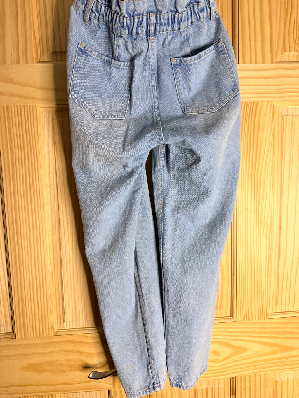 Bluenotes High Rise Mom Jeans Women's Light Wash Paperbag Waist Denim Jeans