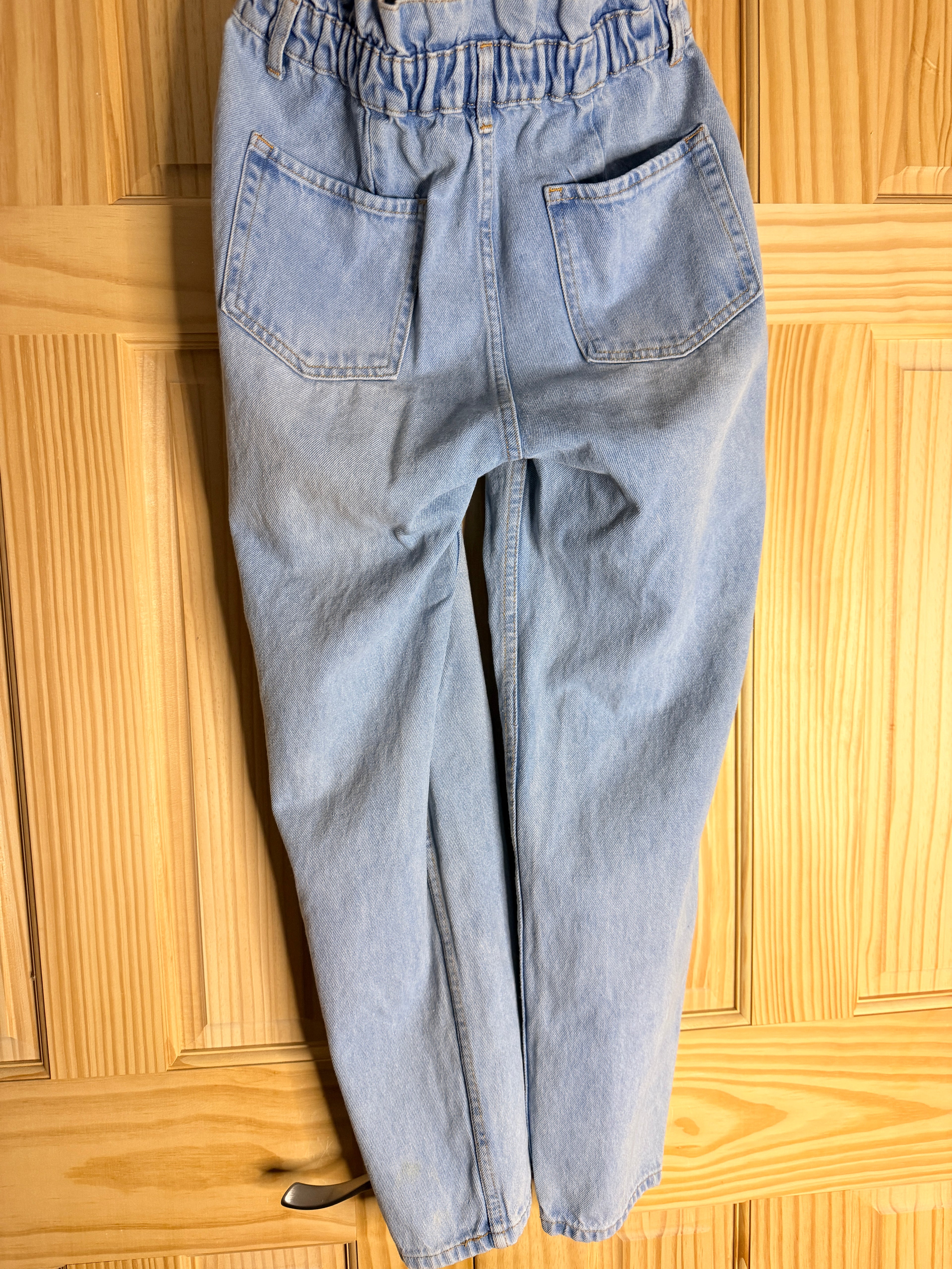 Bluenotes High Rise Mom Jeans Women's Light Wash Paperbag Waist Denim Jeans